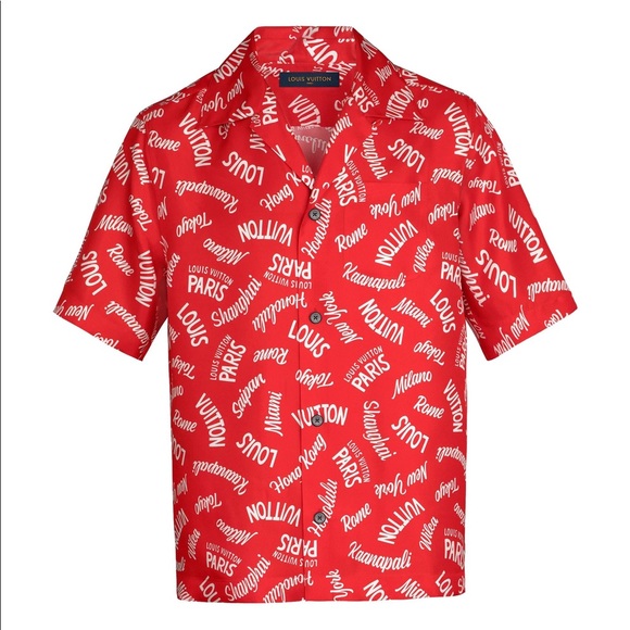 red and white louis vuitton shirt